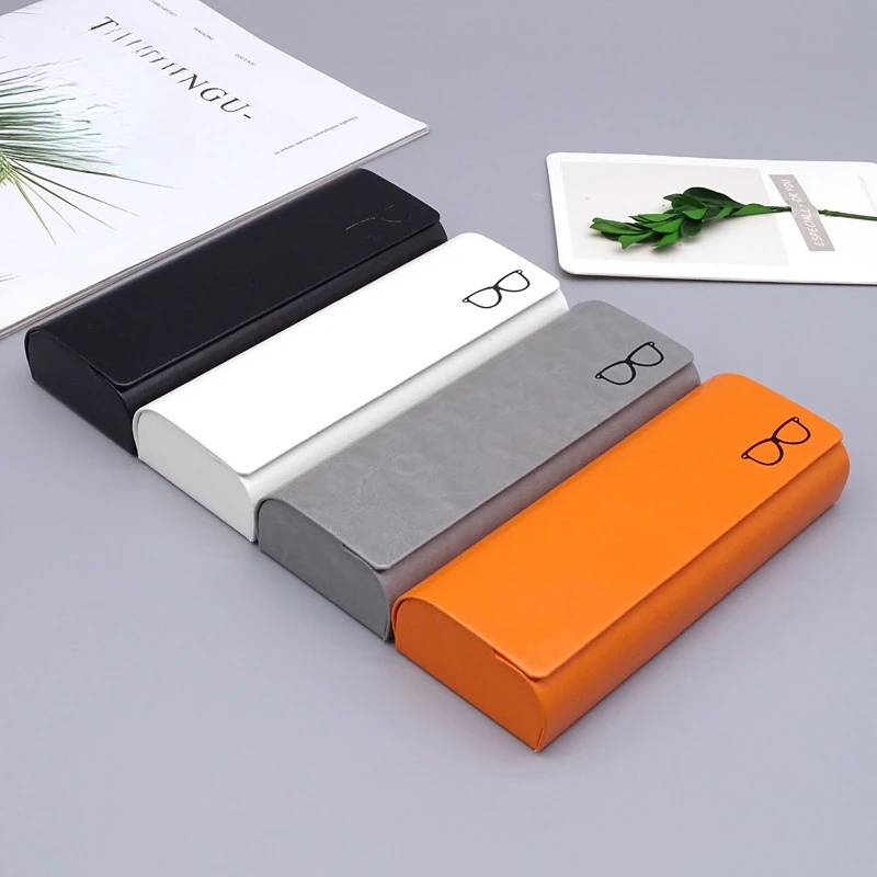 Lowest price mix color sunglasses case in stock PU leather glasses case for optical glasses eye wear custom logo eyeglass case