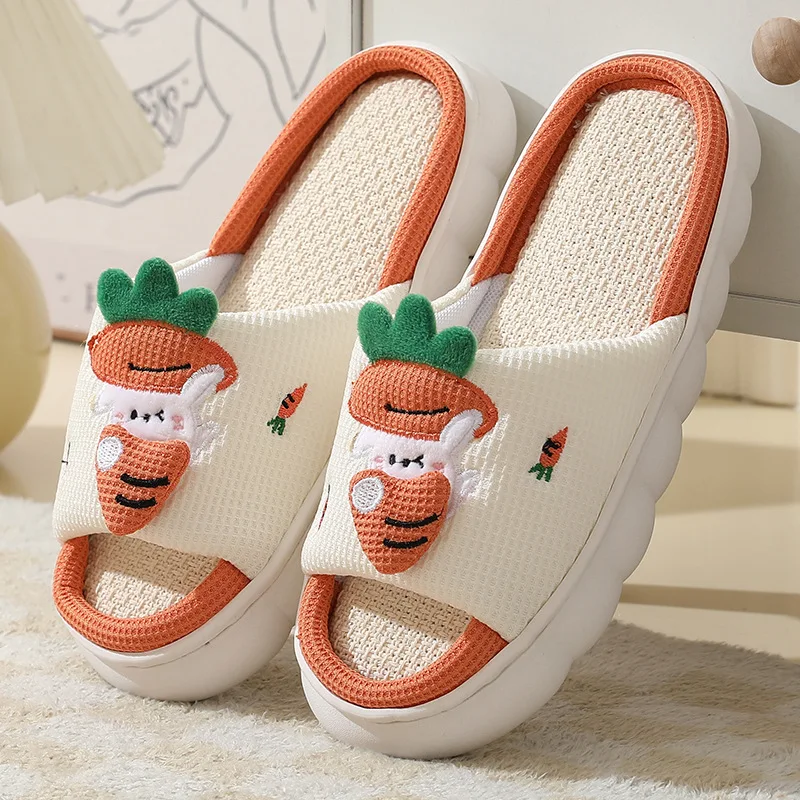 Hot sale cartoon Four seasons open toe caw slippers unisex home indoor non - slip thick sole home slippers