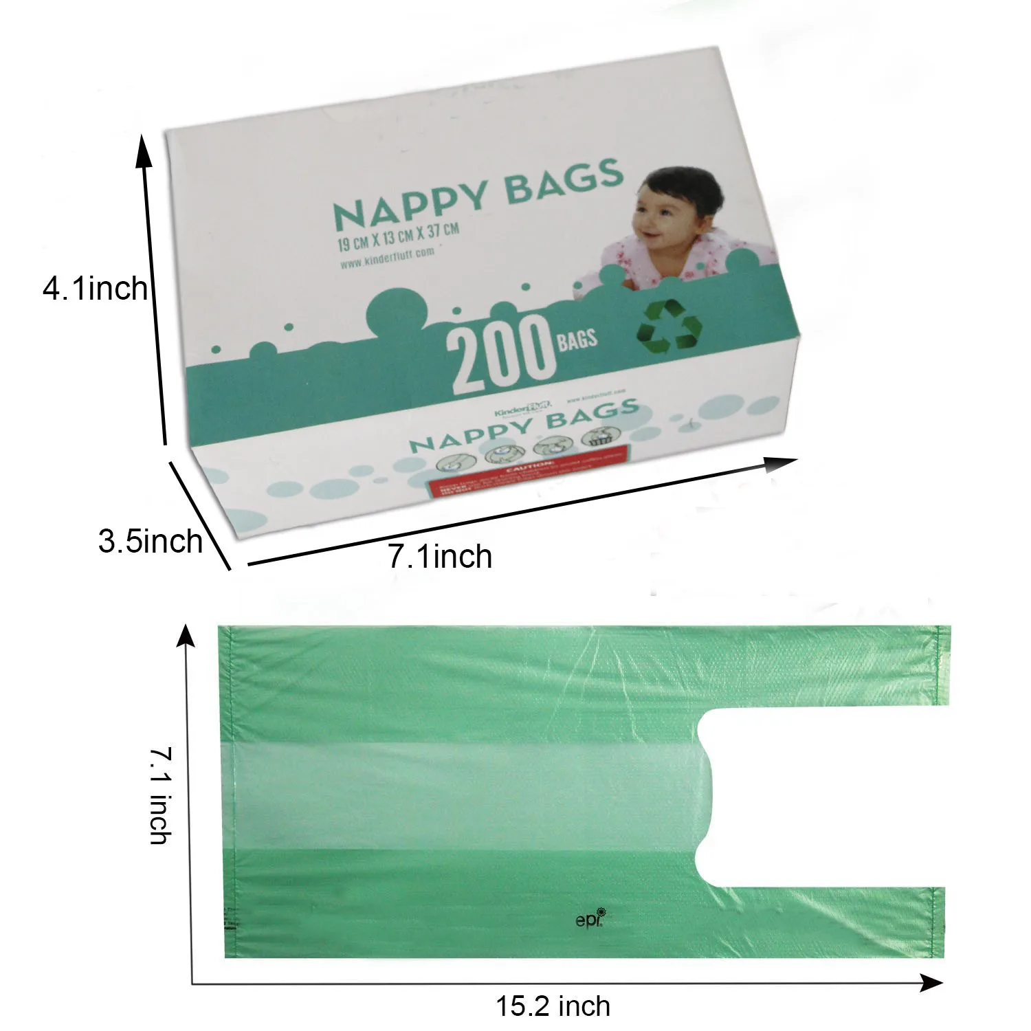 disposable diaper bag 100% biodegradable baby nappy bag lavender scent odors proof plastic bag PLA PBAT cornstarch