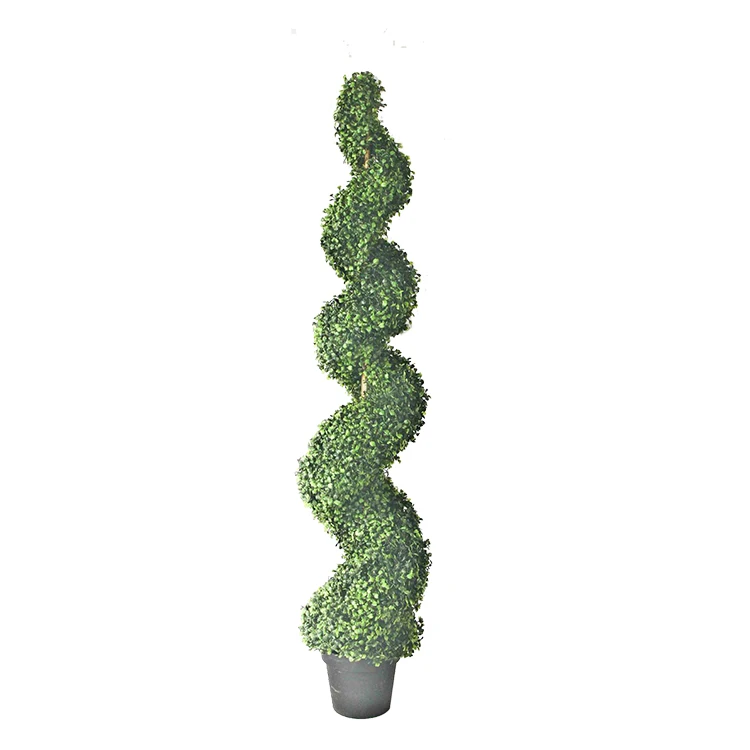 Uv Resistant Faux Cypress Topiary Spiral Boxwood Ball Pine Artificial Cedar Tree Outdoor