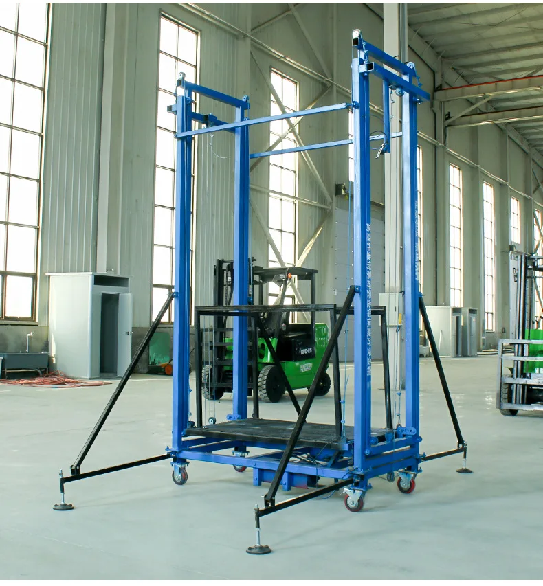 2-8M 500KG Remoto Control Electric Lifting Ladder Scaffolding Mobile Telescopic Folding Platform