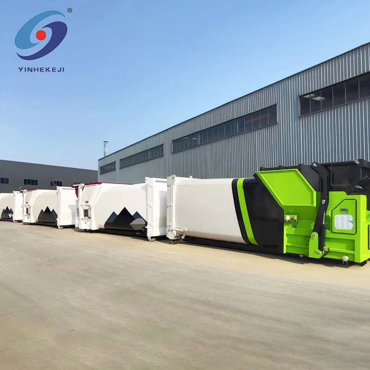 
Horizontal Fixed Garbage Compression Equipment Paper Machine Waste Management Trash Compactor 