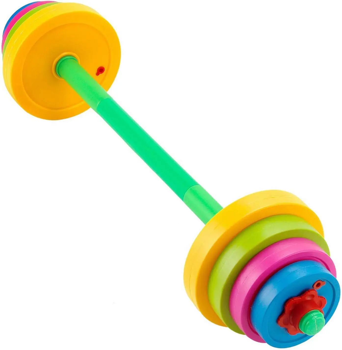 Wellshow Sport Wellshow Sport Kids Barbell Weight Set - Adjustable Workout Toy Equipment for Children Pretend Play Exercise