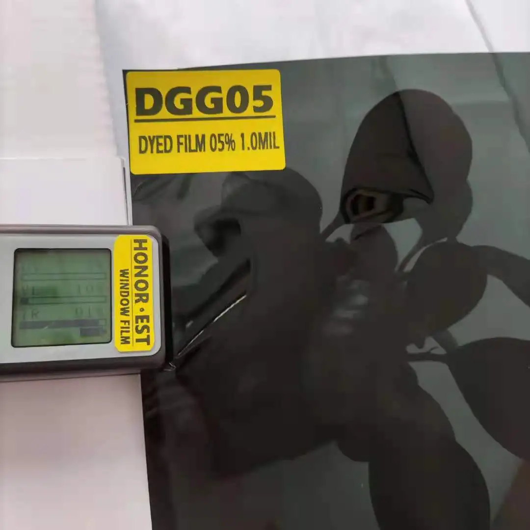 DGG05 TOP COATING VLT 5% IR 10% PRIVACY WINDOW FILM SEE OUT NOT IN SOLAR WINDOW TINT AUTOMOTIVE DYED FILM
