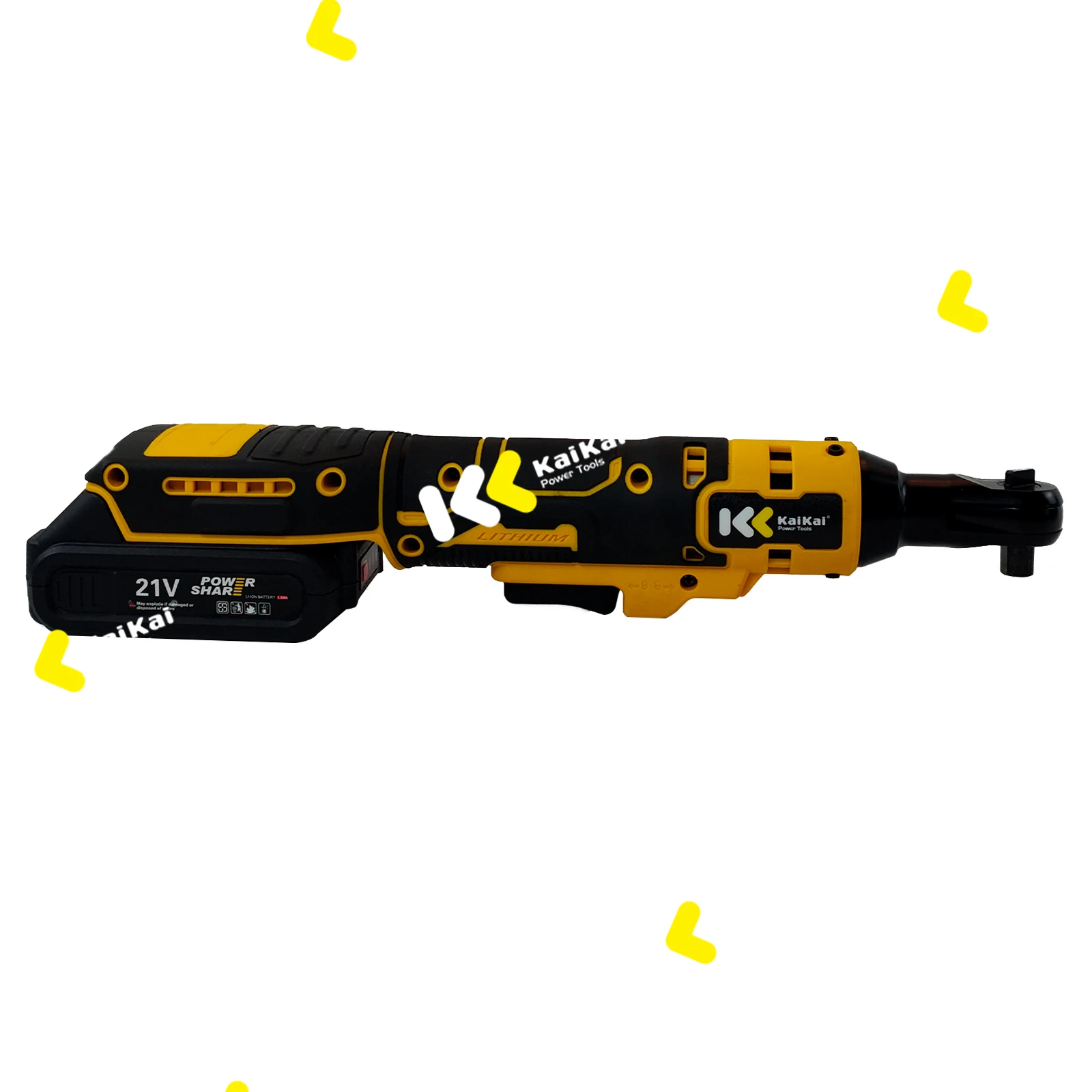 21v rechargeable lithium battery cordless ratchet wrench set one-hand portable ratchet wrench