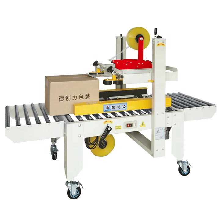 DTRALIPACK Automatic Carton Sealer Edge Tape Sealing Machine Gluing Machine for Cosmetic Box 12 Months Guangdong Electric 140KG