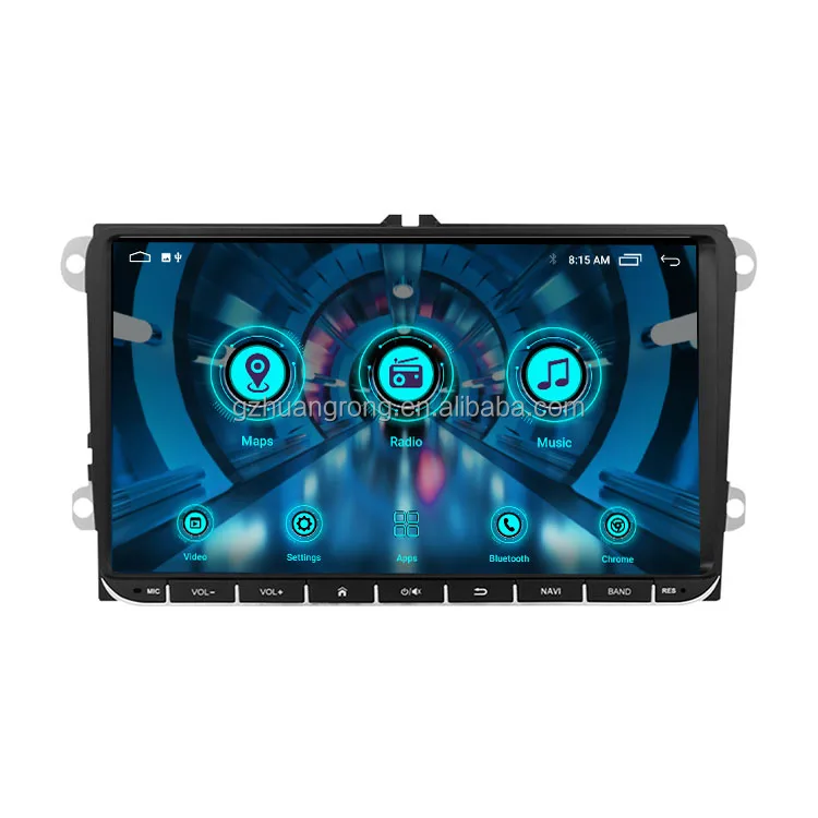 Автомобильный DVD-плеер 2DIN, 9 дюймов, радио, Wi-Fi, Android 12, для Volkswagen Golf, Polo, Passat b7, b6, SEAT leon, Skoda, GPS, стерео, мультимедиа
