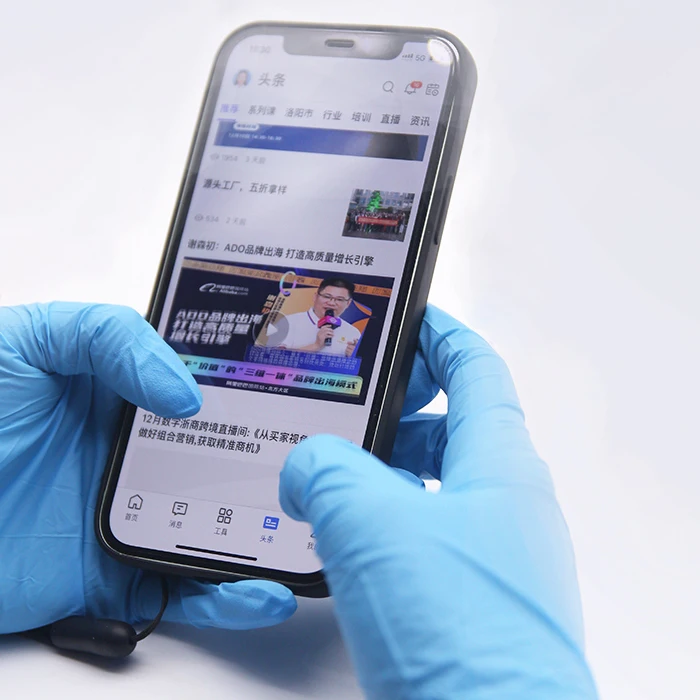 New Product Latex-Free Transparent Nitrile Gloves Mil