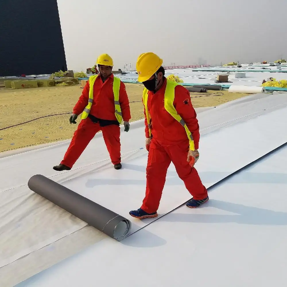 FM certificate China best quality good price Tpo flat roofing waterproof membrane with power sellers
