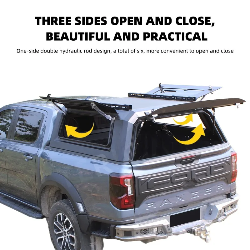 Waterproof 4x4 Steel Hardtop Camper Truck Canopy for Dodge Ram 1500 Navara NP300 Triton D40 D22 Ford F150 Hilux Pickup