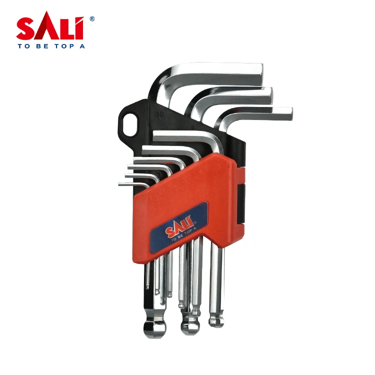 SALI Wholesale 9pcs Ball End Hex Key Set Allen Wrench Set