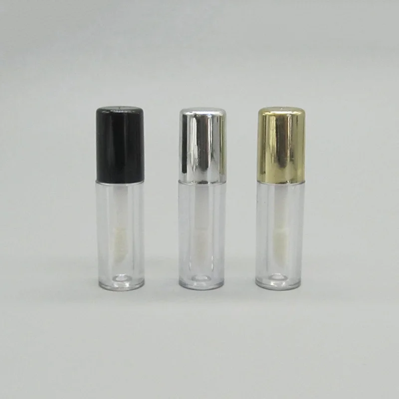 
Matte Black Lipgloss Tube Private Label Liquid 4Ml Round Clear Rose Gold Led Gold Empty Lip Gloss Tubes 