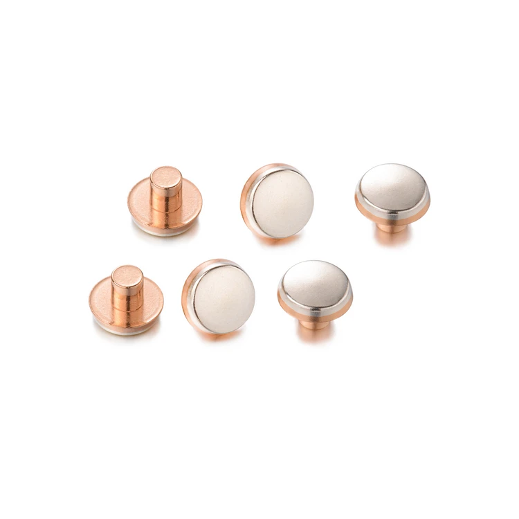 Hot Sale AgCdO15 Copper Bimetal Electrical Contact Rivet silver contact rivet for MCB