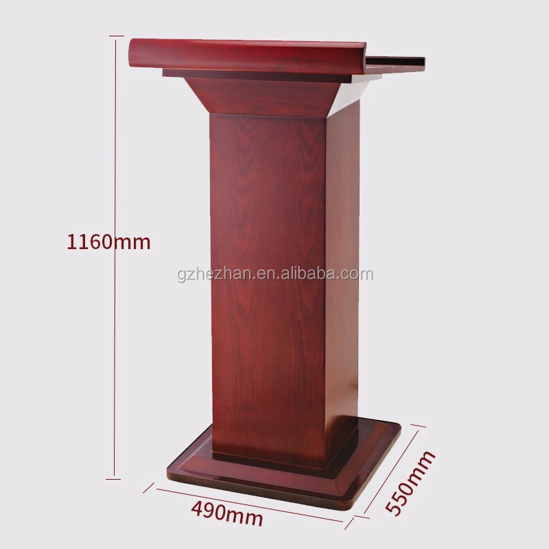 
Wooden Church Pulpit Speech Podium Floor-Standing Lectern Column Conference presentations Podium 