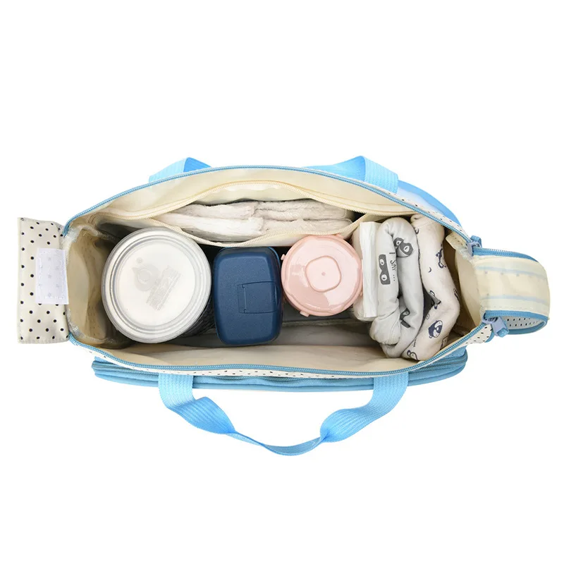 Custom Good Price Fabric Diaper Caddy Bag Organizer With Large Capacity For Mommy Baby Storage Bag Bottle Bag