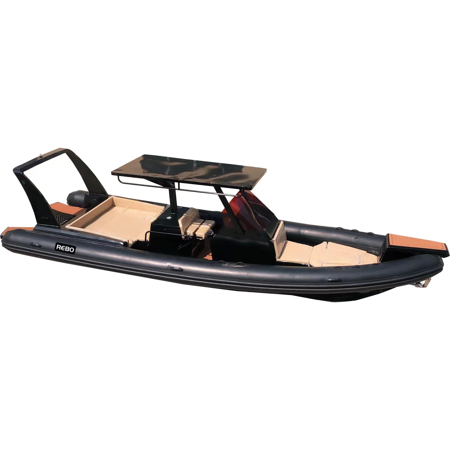 High Quality 28ft Hypalon Orca deluxe Aluminum RIB 860 Inflatable Boat With Roof For Sale