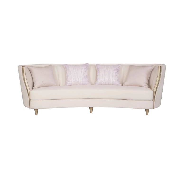 
Nordic Modern Leather U Shape Sofa For Living Room With Four Throw Pillows 