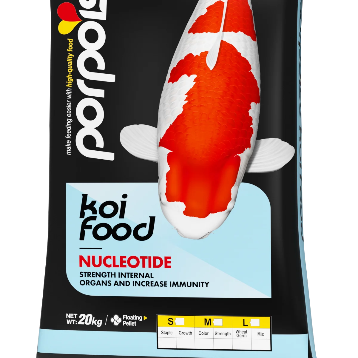 20kg koi food koi feed growth  staple coloring  wheat germ mix koi food (feed)