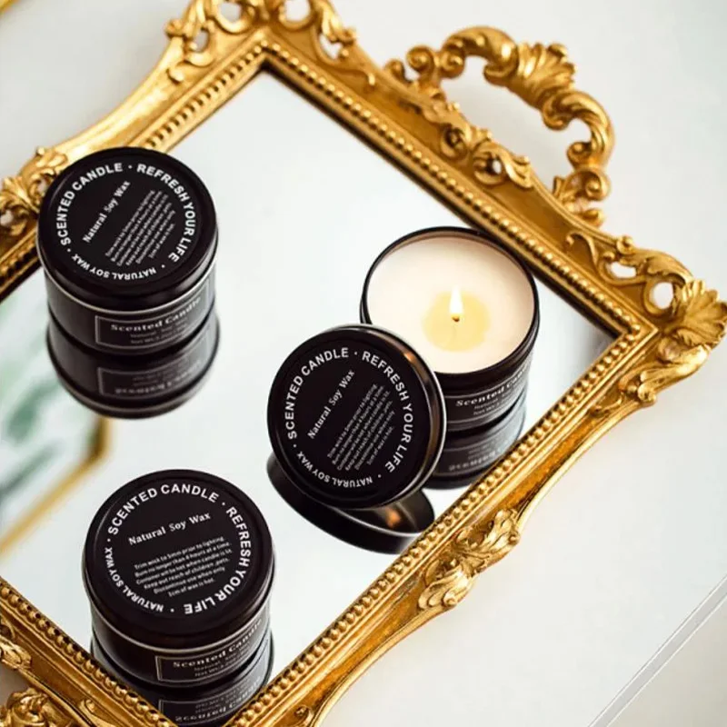 Dgc Mini Fragrance White Tea Sandalwood Candle Tin Natural Customized Luxury Small Aroma Soy Wax Scented Candles Private Label