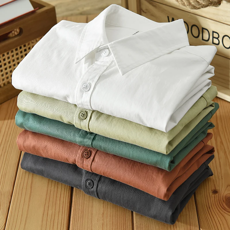 Professional Factory Full Dress Cotton Shirts Button Casual Fashion Shirt Men