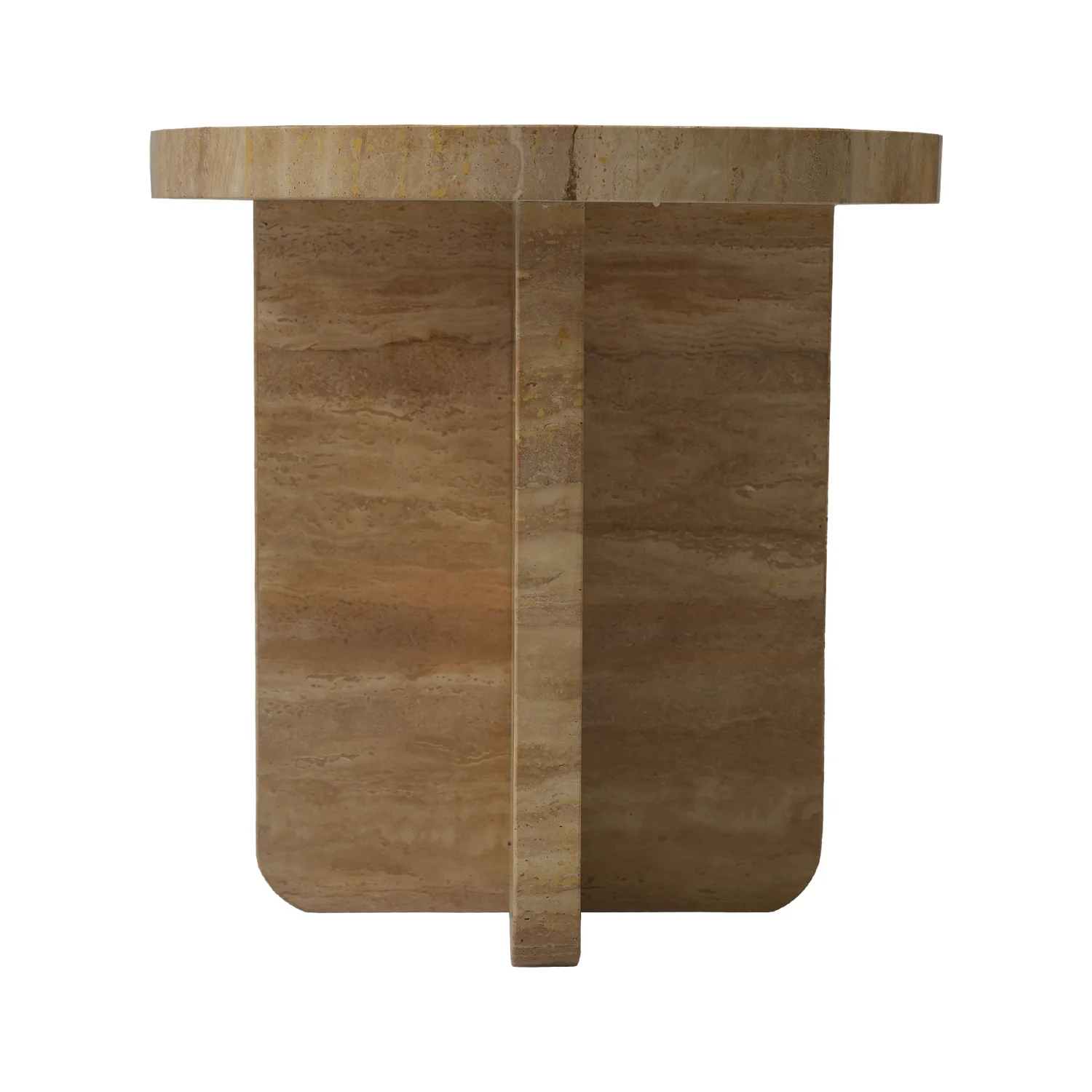 Hot selling postmodern luxury intelligent circular limestone coffee table
