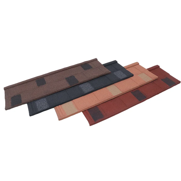 china  High quality and long span japanese color stone coated zinc  metal roof roofing tiles