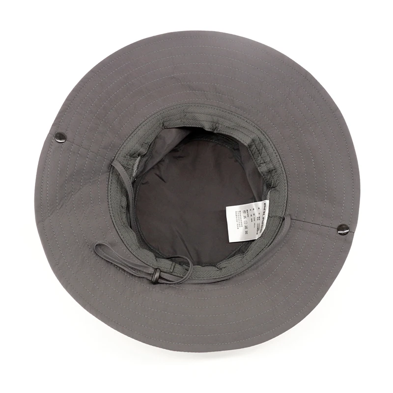 custom summer sun protection waterproof breathable quick dry mesh fisherman cap boonie bucket hat with string