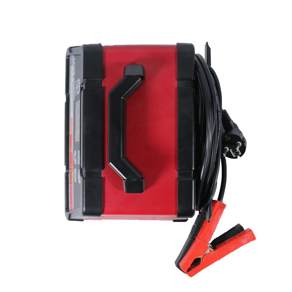 12V 24V Ebike Battery Charger, 2A/3A/6A/8A/12A Portable Smart 8-Stage Storage Accumulator Cell Battery Charger