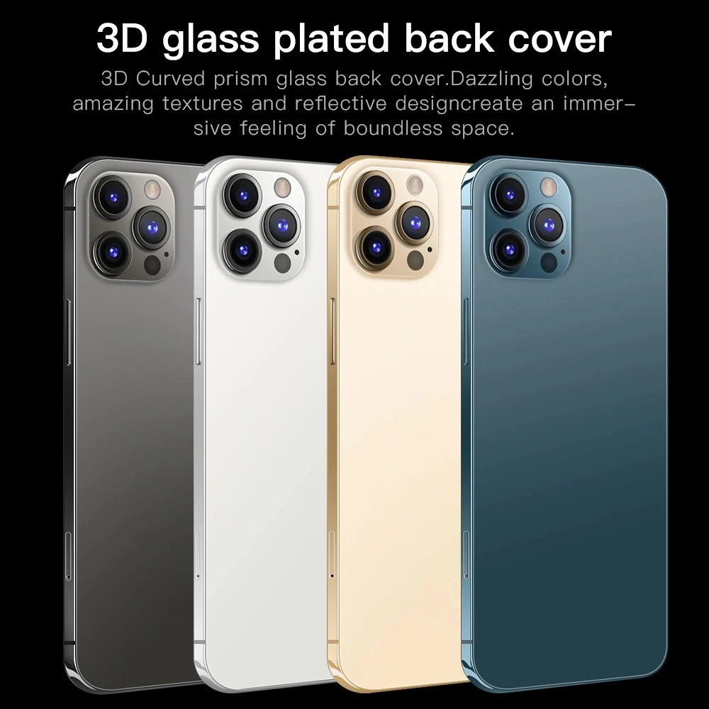  2021 оригинальный телефон i12 Pro MAX 6 7 дюймов Android смартфоны 12 Гб + 512 10-ядерный 5G LET мобильных телефонов 4 камеры