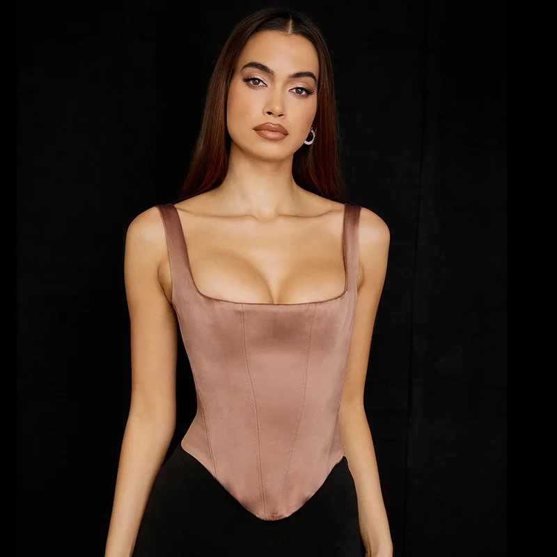 Mylulu hot products designer high quality luxury white ladies blouse women tight sexy backless sleeveless crop tank tops