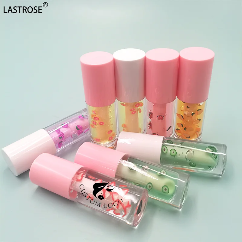Wholesale Natural Long Lasting Moisturizing Shimmer Fat Lip Care Products Custom Vegan  Tinted Plumping Lip Oil Private Label