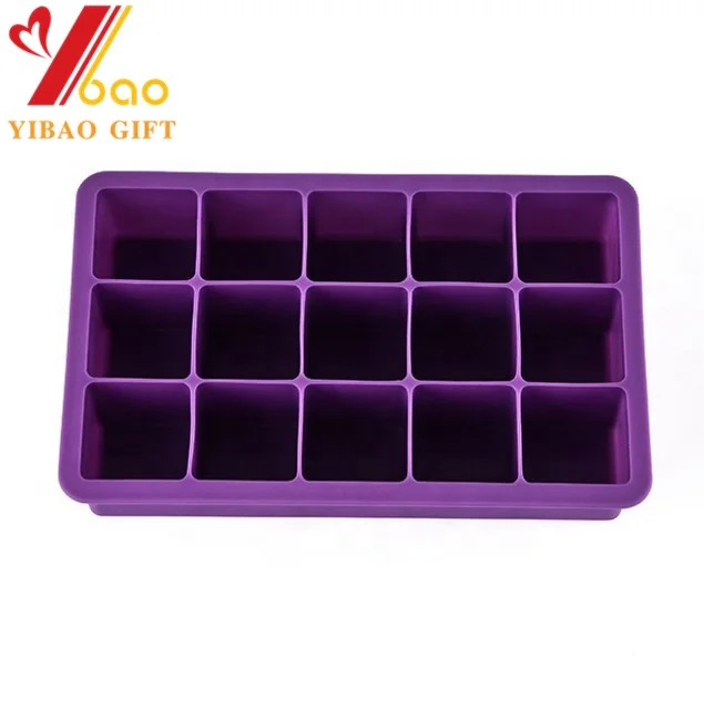 2023 new hot selling product Wholesales Purple square Silicone Ice cube tray welcome to customize