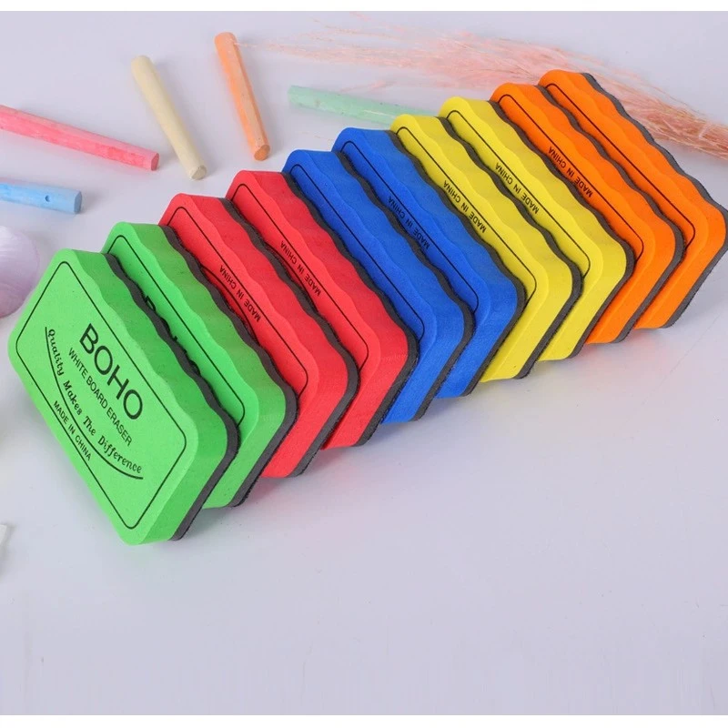 EVA magnetic dry erase board erasers  felt colorful whiteboard eraser for school and office use