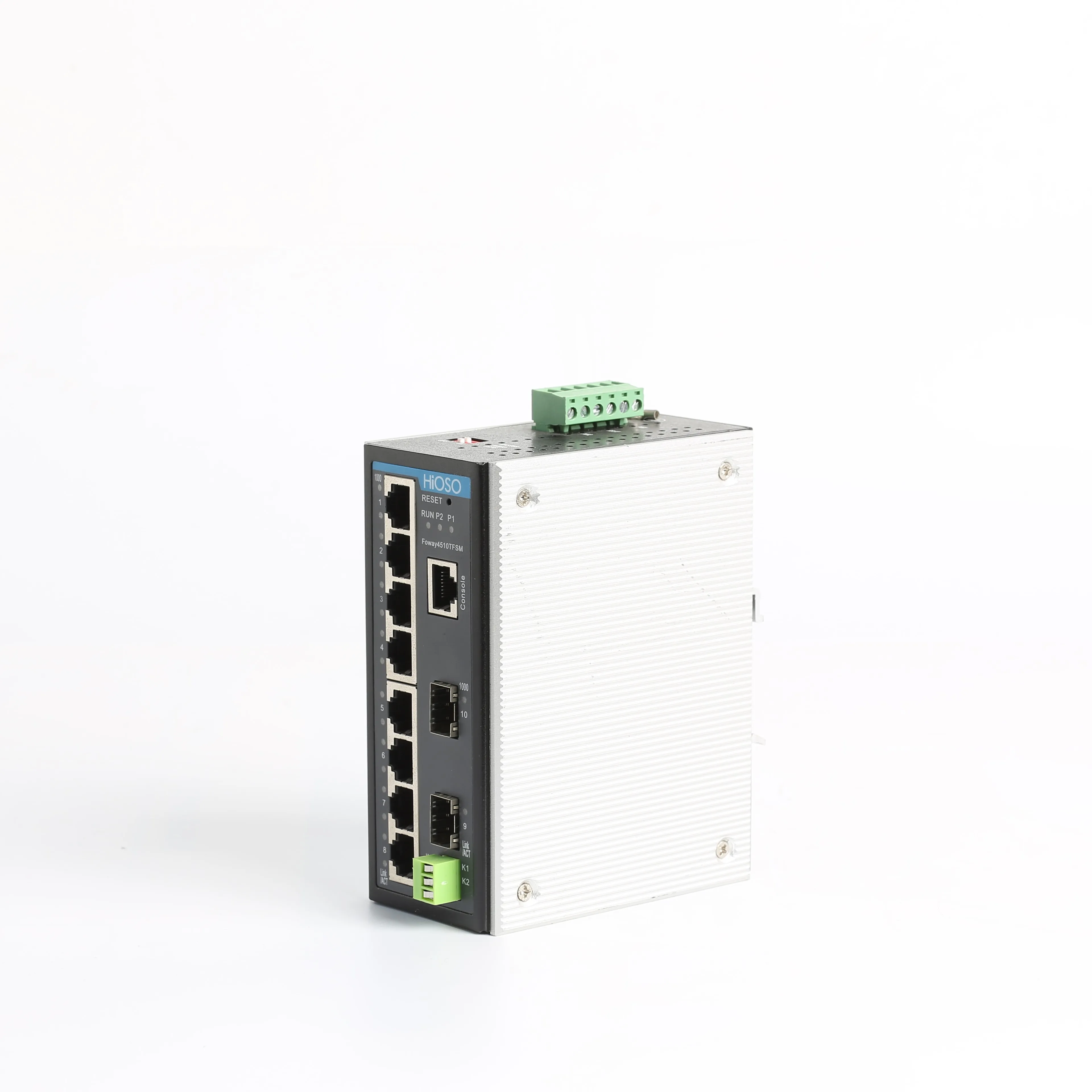 Промышленный Коммутатор Ethernet на DIN-рейке 10/100/1000 м 2 порта SFP + 8 портов RJ45