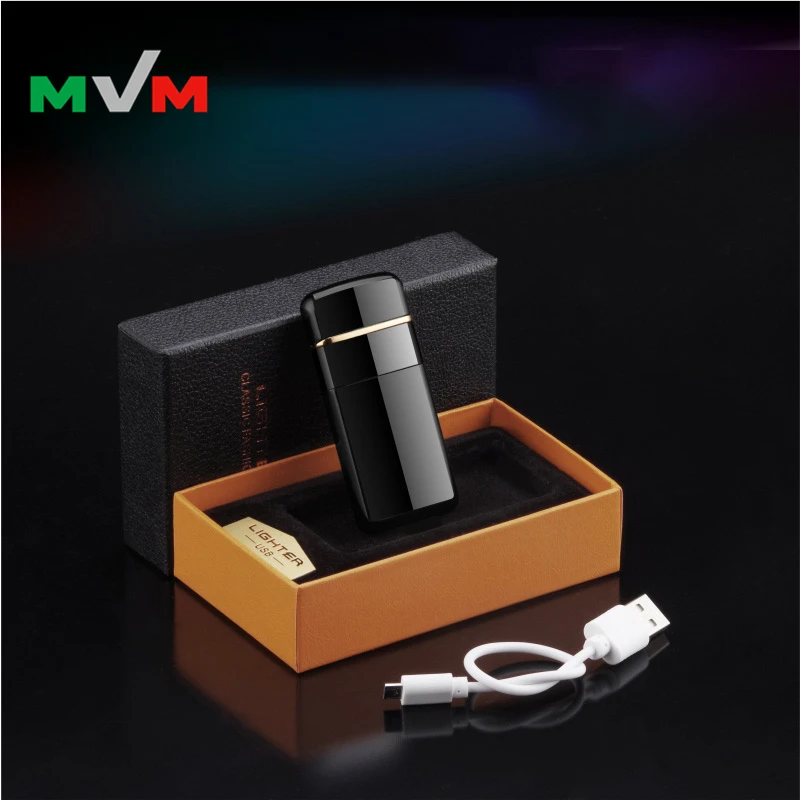  Электрическая Usb-зажигалка MLT236 с двойной дугой Экологичная плазменная зажигалка дисплеем батареи новая
