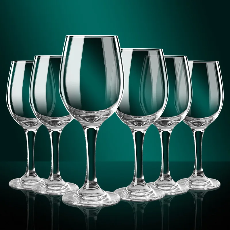 Wholesale 12oz Crystal Clear Red Wine Champagne Glasses Stemmed Wine Glasses Goblet For Restaurant Hotel Bar Party