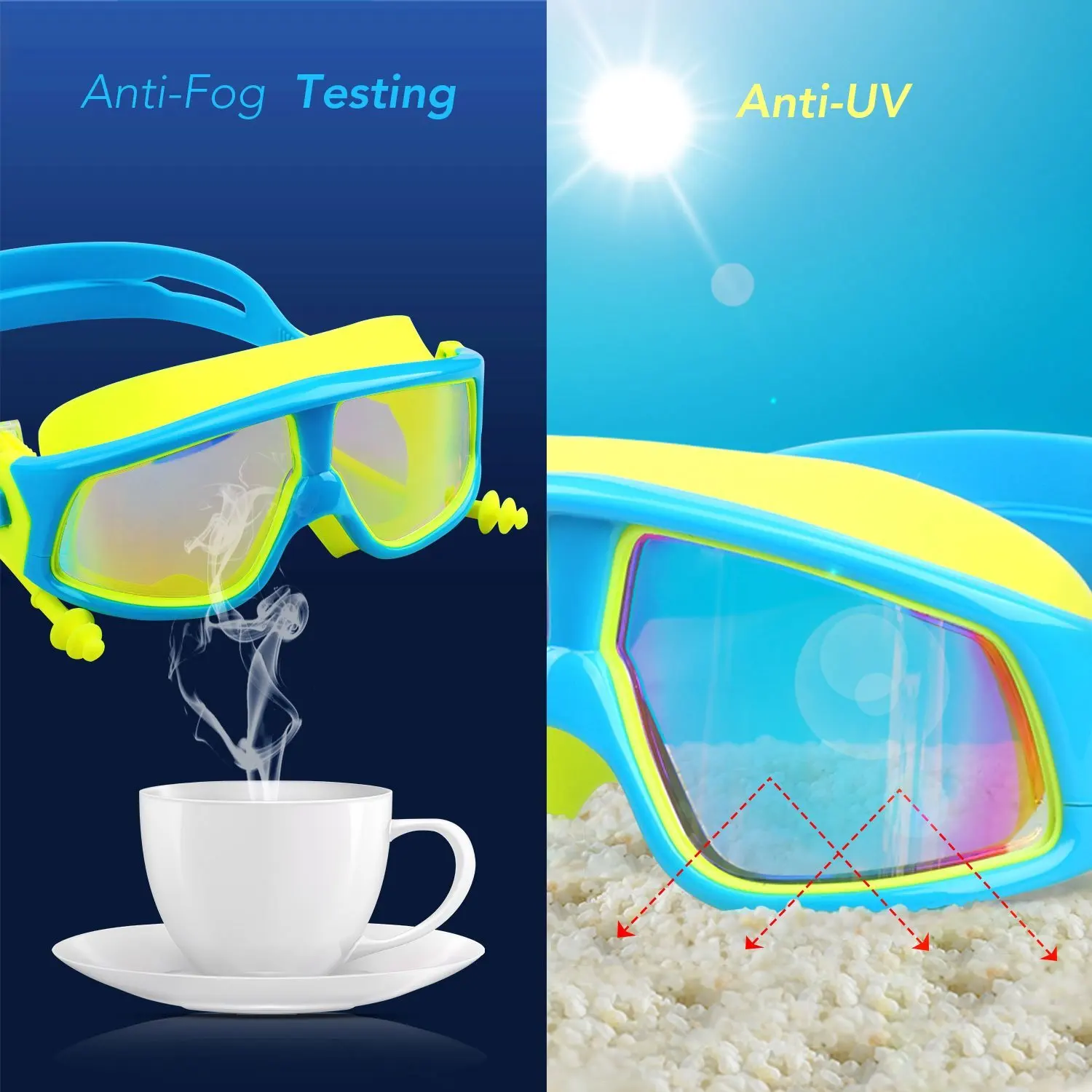 Wide Vision Swimming Goggles For Children No Leaking Anti Fog Waterproof Kids Swim Goggles