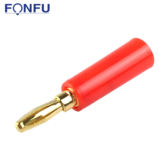 4mm Zinc alloy Male Shrouded Stackable Banana Plugs For Speaker Connector