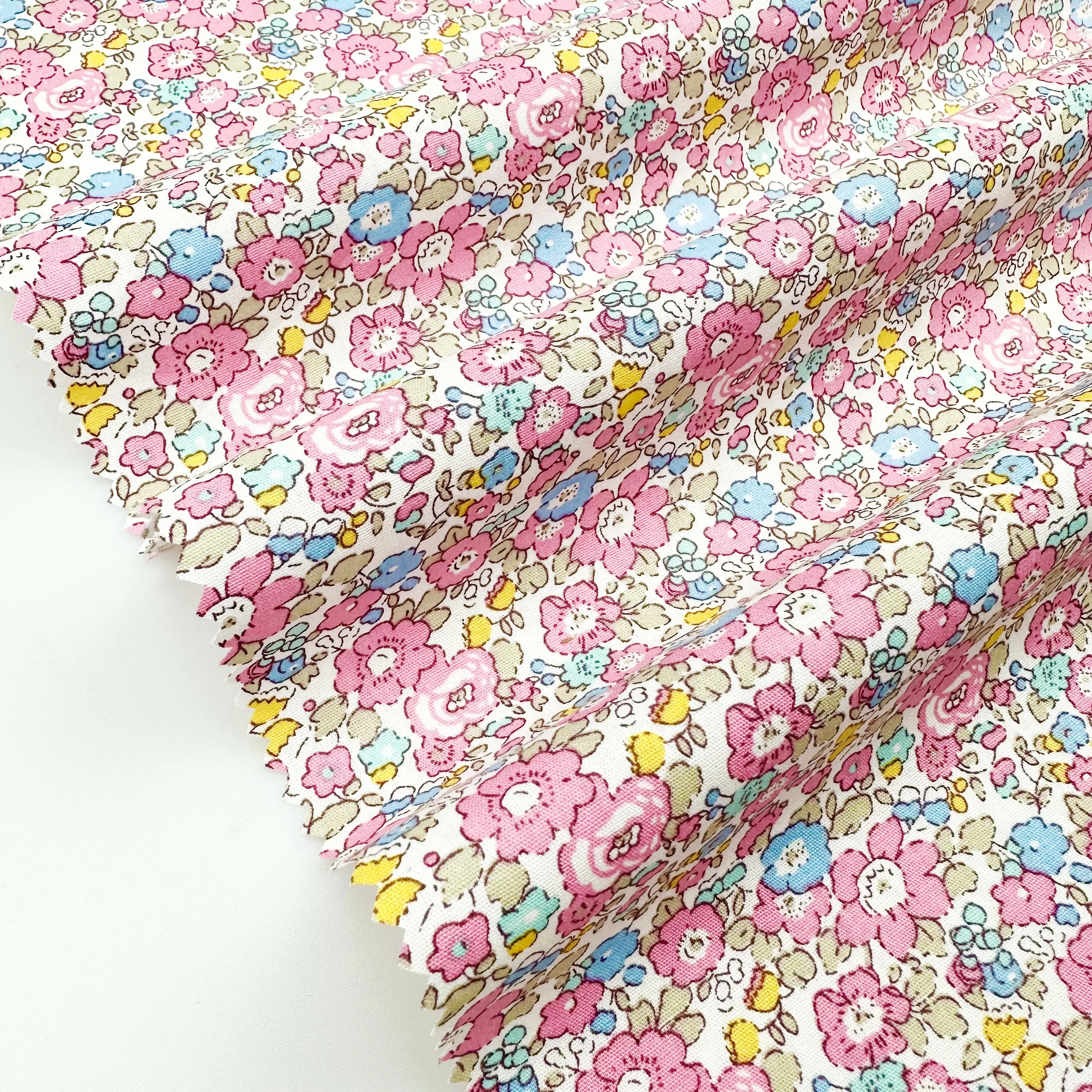 Shaoxing textile 40s*40s 110*70 small floral 100% cotton poplin printed fabric