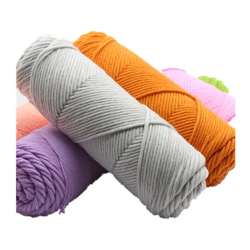 8 Strands Milk Cotton Yarn DIY Hand Knit Baby Toy Doll Sweater Hat Scarf Knitting Wool Yarn