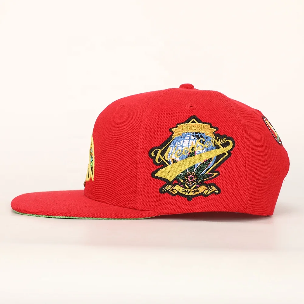 High Quality Wholesale Custom Hip Hop Hat Oem Trendy Embroidery Logo Flat Brim Gorras 6 Panel Cotton Woven Patch Snapback Cap