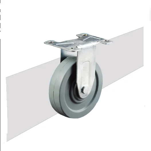 100mm Medium duty PU  rigid castor with bracket  60-80Kg load capacity