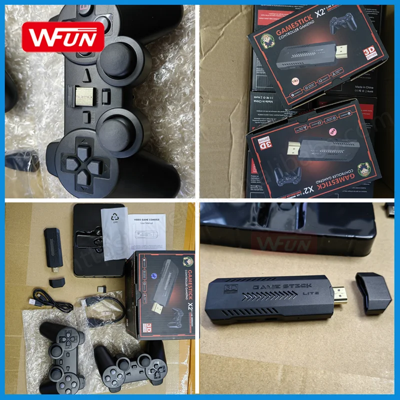 X2 Games 3D HD Family 4K Video Game Stick TV Console Retro 64G Portable Consola For 30000 Game stick GD10