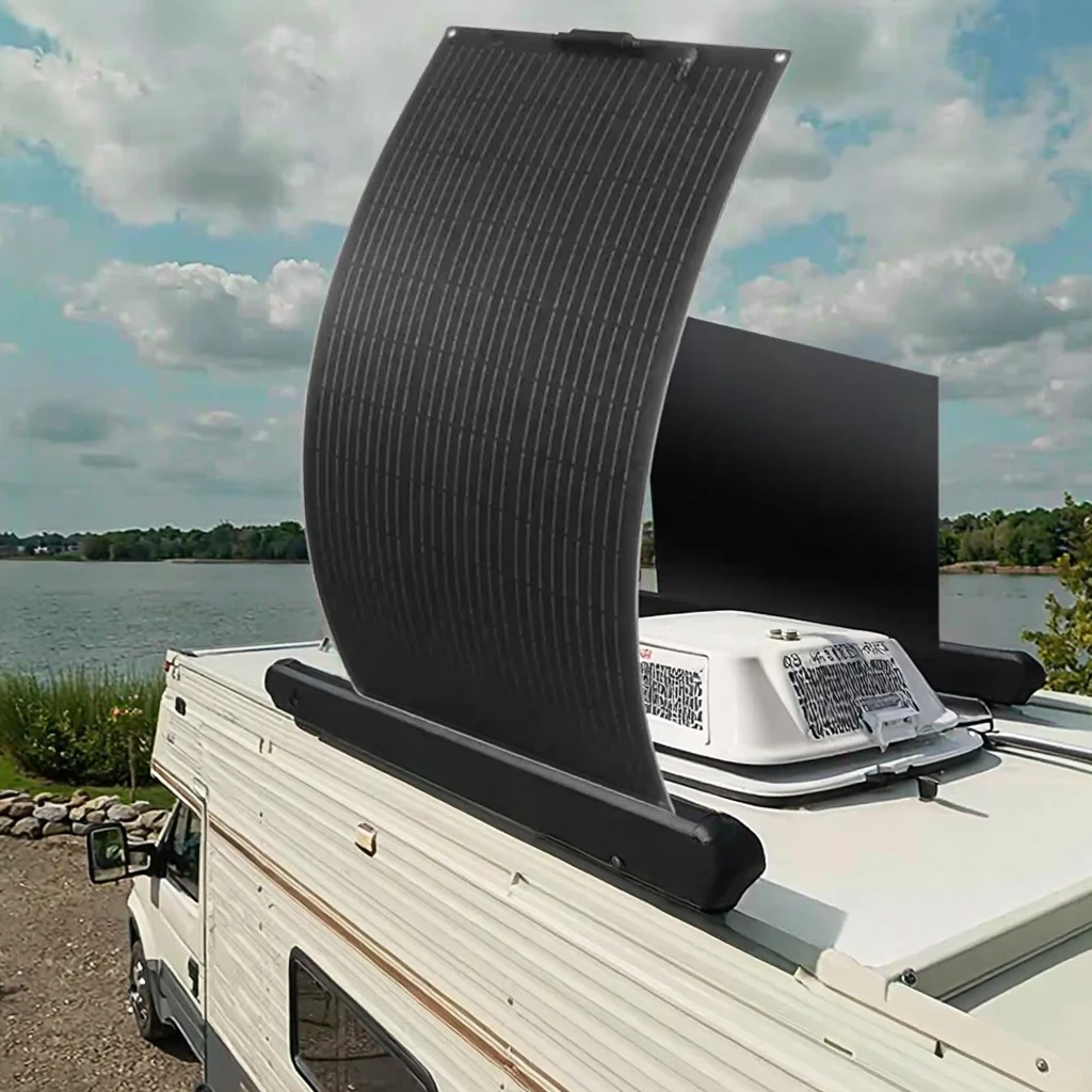 AHONY Flexible Solar Panel 100W 12V Lightweight Ultra Bendable High Cell Efficiency For RV Marine Boat Van Car Curve Surfaces