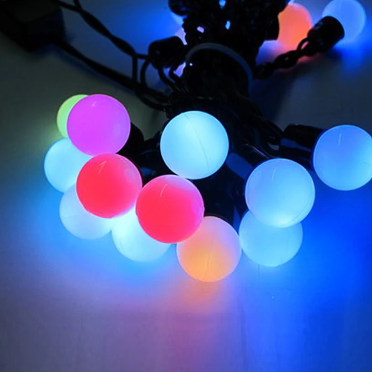 RGB Радужная светодиодная Рождественская гирлянда с маленькими шариками для вечеринки уличное освещение игр водонепроницаемая IP 67