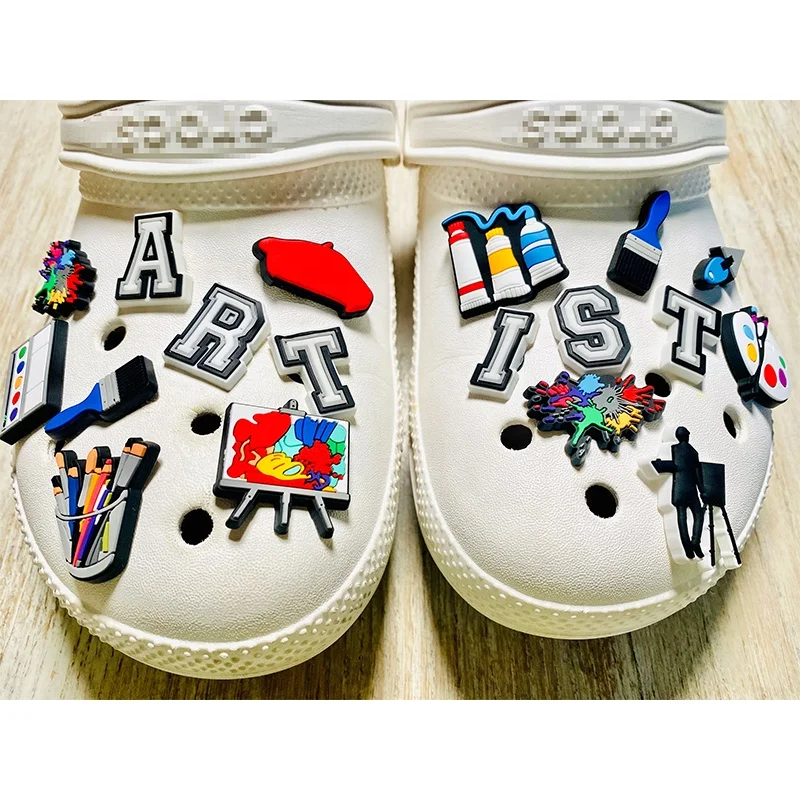 Подвески для обуви Croc из ПВХ, дизайнерские подвески для обуви croc, готовые к отправке, Оптовые Подвески для croc, крупные партии