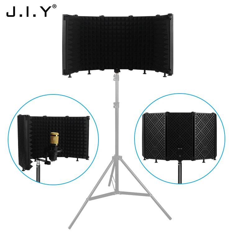 J.i.y M5 5 дверей Студийный микрофон складной поп-фильтр ветрозащитный экран изоляции щит для bm800 записи пены
