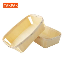 Eco-friendly Disposable Wood Woven Food Storage Basket Handcraft Cane Gift Picnic Basket