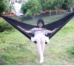 Moq 1 pcs camping hammock with mosquito net and rain fly with convenient Inside And Outside Two-Way Zipper