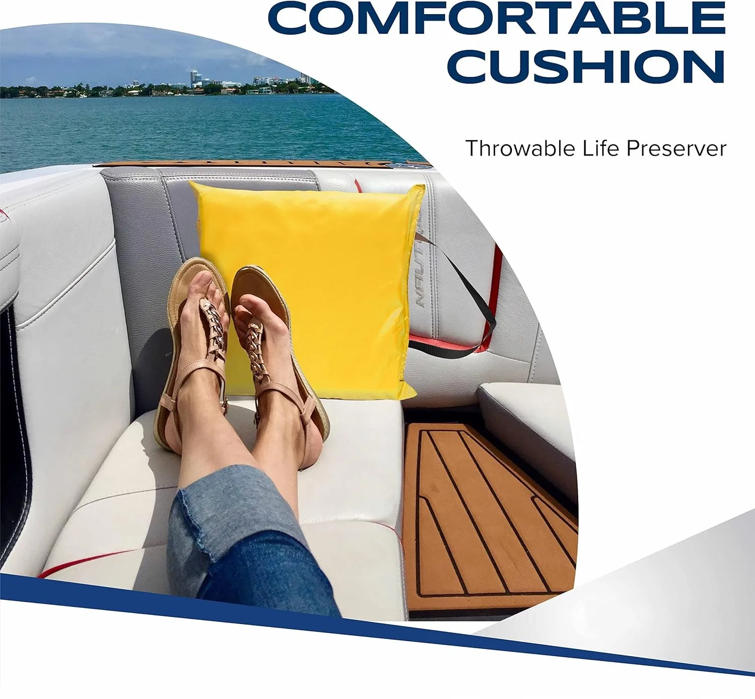 Throwable Floatation Foam Cushion, Throw Preserver Boat Cushion, Throwable Boat Cushion Safety Device